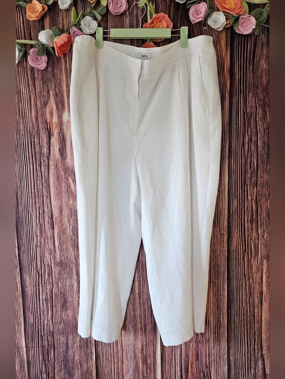 Bar III Lined Crepe Ankle Pants Plus Size 20W
